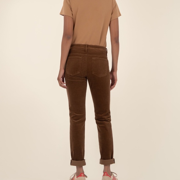 Kut from the Kloth Catherine Corduroy Boyfriend, Petite Size 4P4P / Whiskey - Picture 3 of 3